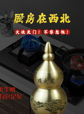 纯黄铜避火龙避水兽财库瓶
