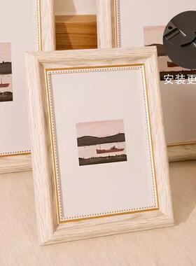 创意美式复古画框外框7寸8寸10寸12寸挂墙洗照片加相框摆台竖横