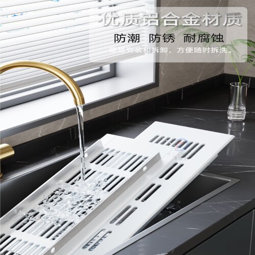 铝合金橱柜透气网燃气灶柜门通风散热网格栅鞋柜装饰透气排气孔盖 - 图2