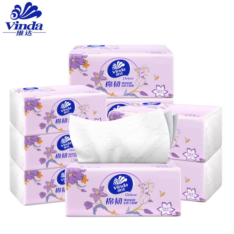 维达抽纸24包棉韧立体美108抽纸巾大包家用实惠装面巾纸餐巾纸抽,淘宝优惠券,粉丝福利购,淘宝优惠卷