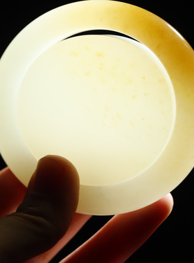 正品新疆和田玉且末玉圆条镯套镯