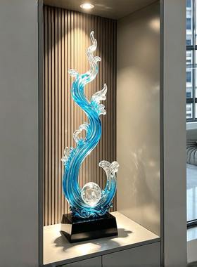 现代轻奢海浪装饰摆件乔迁礼品