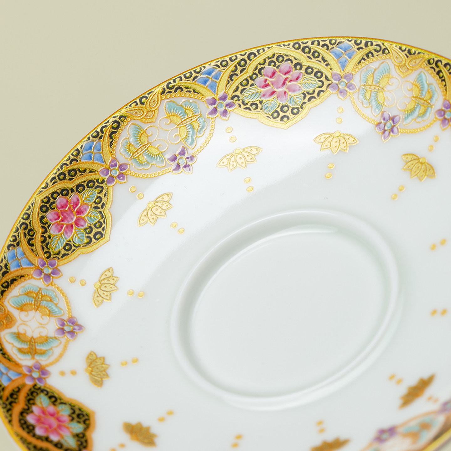 梵汝金莳绘百花宴三才盖碗高档中式陶瓷泡茶碗高档功夫茶具沏茶碗,淘宝优惠券,粉丝福利购,淘宝优惠卷