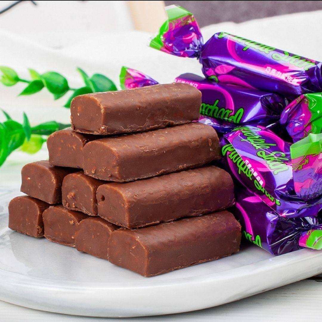 紫皮糖俄罗斯风味果仁夹心巧克力糖果喜糖年货休闲零食摆盘下午茶,淘宝优惠券,粉丝福利购,淘宝优惠卷