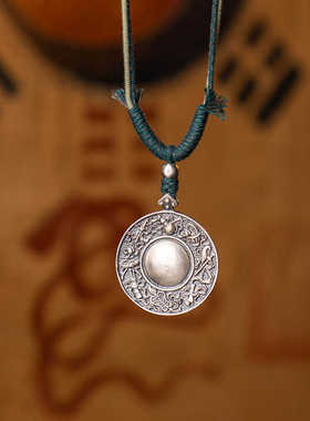 CELESTIAL TAO REALM/道轩堂八仙太极牌项链 五行吉祥 纯手工银饰