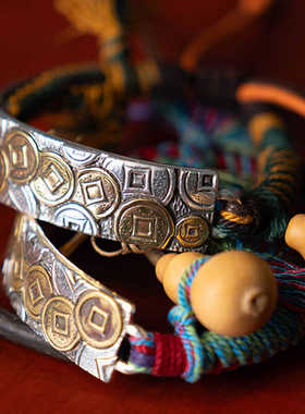 CELESTIAL TAO REALM/道轩堂南六手牌 古铜钱葫芦道系中国风银饰