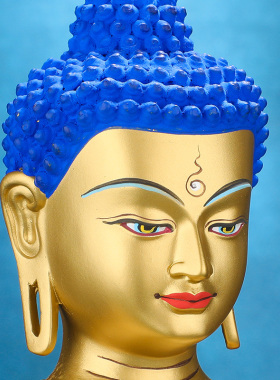 阿弥陀佛佛像摆件仿尼泊尔纯铜精工全鎏金雕花密宗供奉三宝佛佛像