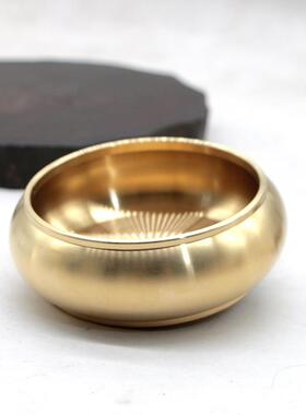 黄铜无底盖香炉 烟灰缸大小号办公室家用客厅中式摆件装饰品