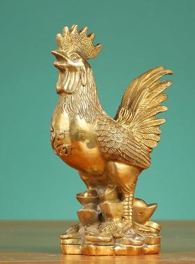 铜公鸡摆件 福鸡生肖鸡铜鸡 铜福字鸡家居工艺品礼品摆件