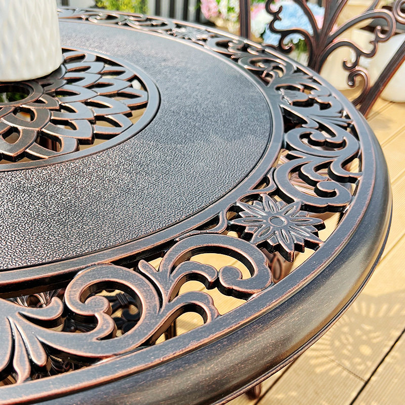 源头工厂户外桌椅庭院铸铝室外花园餐桌压铸休闲阳台别墅圆桌,淘宝优惠券,粉丝福利购,淘宝优惠卷