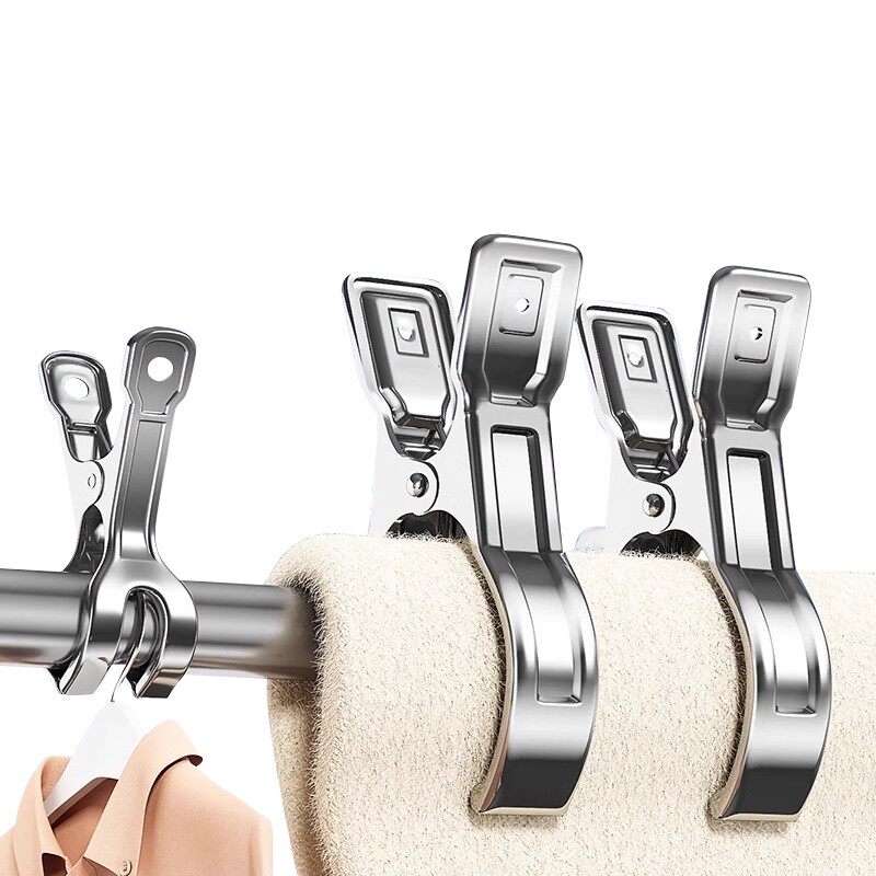 防风夹强力不锈钢晾衣夹子家用晒被子神器防滑开口夹晒床单固定扣,淘宝优惠券,粉丝福利购,淘宝优惠卷