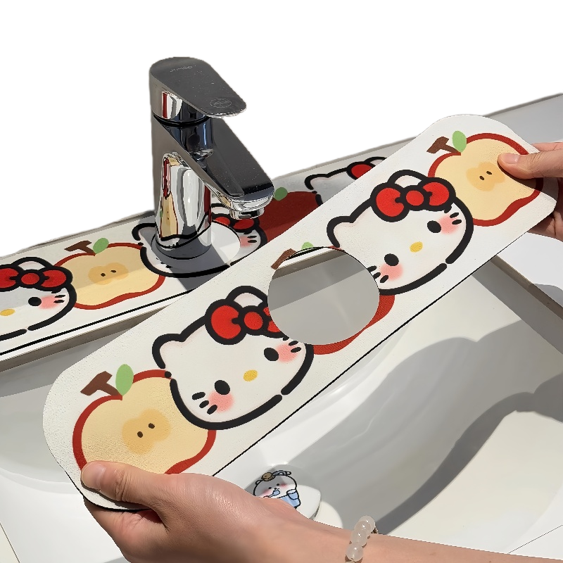 苹果KT水龙头硅藻泥速干吸水垫厨房台面防溅水沥水垫创意浴室杯垫,淘宝优惠券,粉丝福利购,淘宝优惠卷