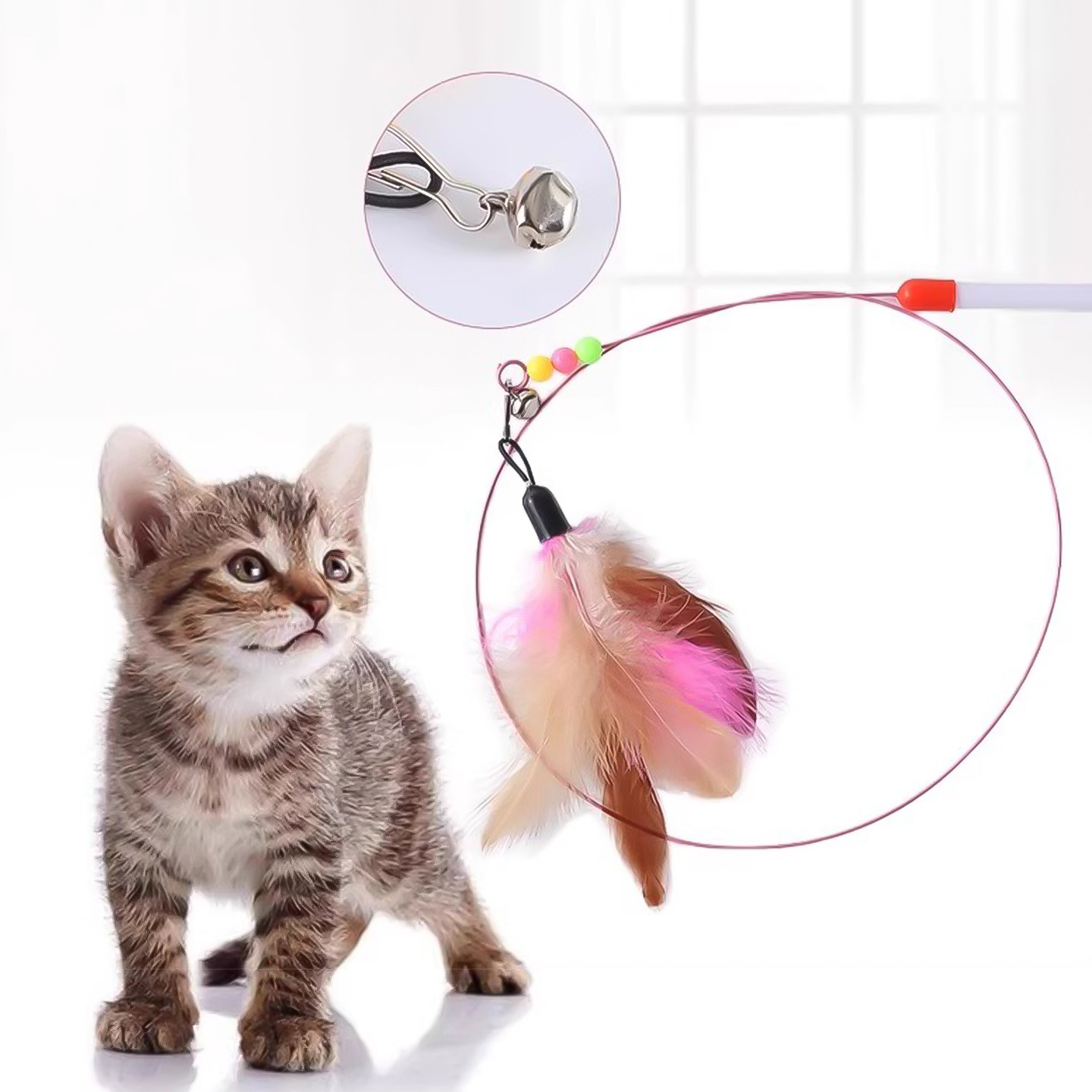逗猫棒猫咪玩具自嗨互动解闷宠物小猫长杆替换头幼猫羽毛耐咬用品,淘宝优惠券,粉丝福利购,淘宝优惠卷