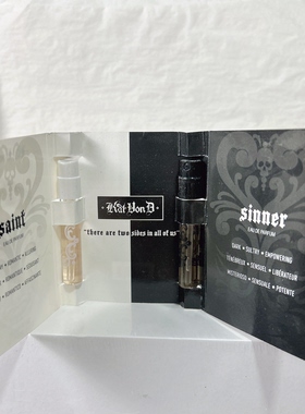 KVD香水/Kat Von D Saint 黑白香水小样1.5ml×2罪人+圣徒