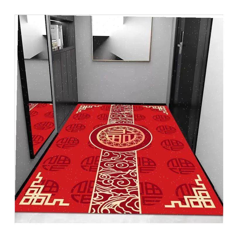 藻泥中式地c垫门厅地垫耐脏红色门垫玄关地垫可裁剪防滑耐用喜庆l,淘宝优惠券,粉丝福利购,淘宝优惠卷