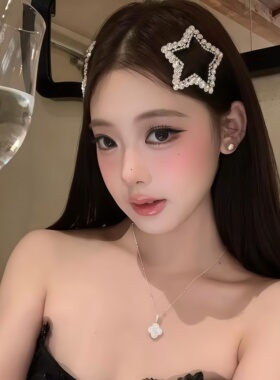 水钻五角星刘海BB夹高级感发夹