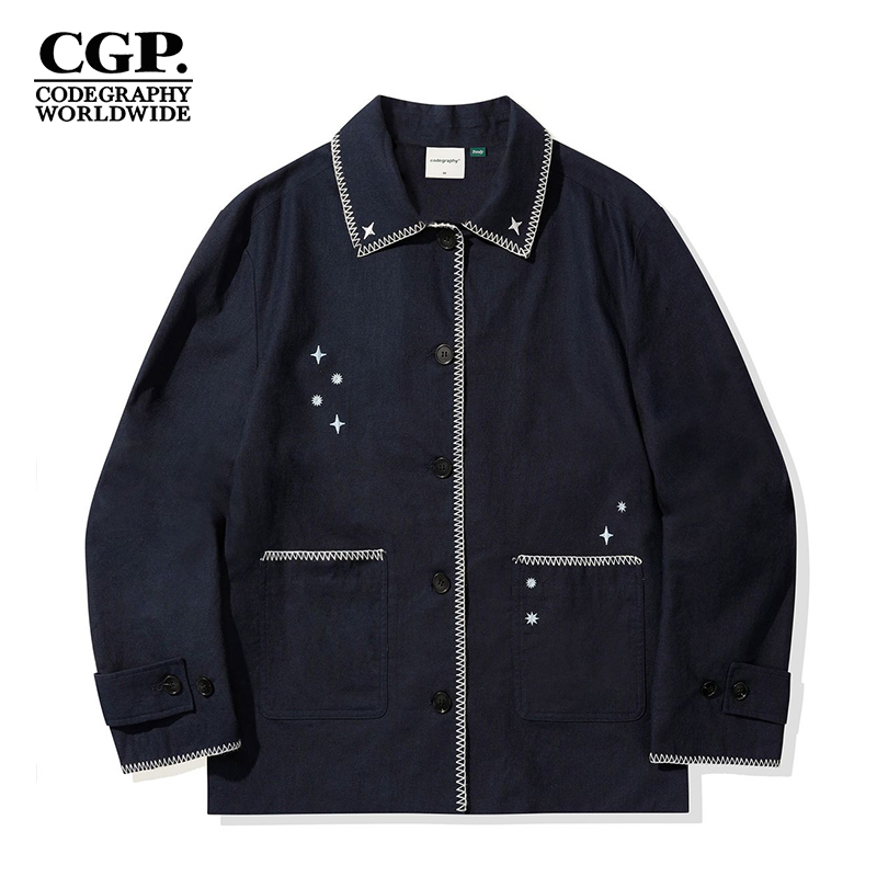 CODEGRAPHY韩国CGP25夏新款女款时尚休闲翻领夹克外套CBEUWJK052 - 图2