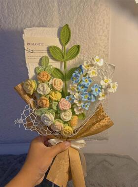 复古风小众手工编织玫瑰