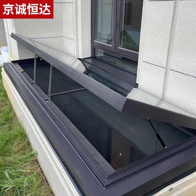 铝合金定制天窗加厚斜平面屋顶楼顶盖阁楼电动阳光房地下井老虎窗 - 图0