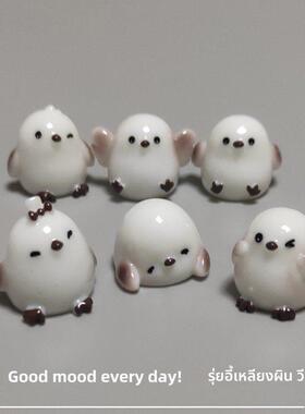 Good mood!可爱山雀萌粒微景观小鸟桌面小摆件工位解压治愈小礼物