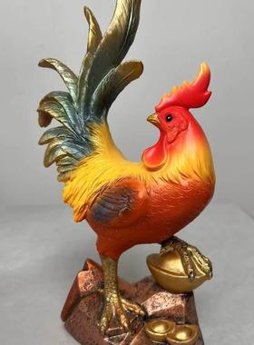 公鸡动物创意书房摆设阳台庭院乔迁摆台网红家居装饰品摆件