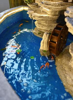 户外花园鱼池假山造景观客厅阳台楼顶流水喷泉景观庭院循环水摆件