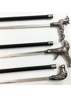 动物手杖 全金属 拐杖剑道具拍摄 未开刃