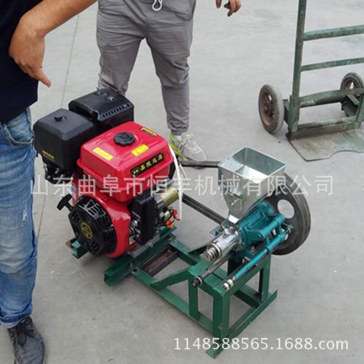 Two-phase electricity drives multifunctional food extruder. The new grain extruder is easy to operate and does not block the machine.