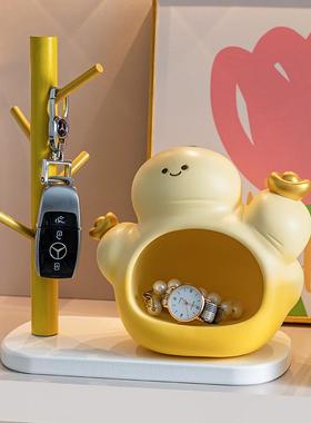 创意趣味入户门口放钥匙收纳玄关摆件客厅桌面家居装饰品乔迁礼物