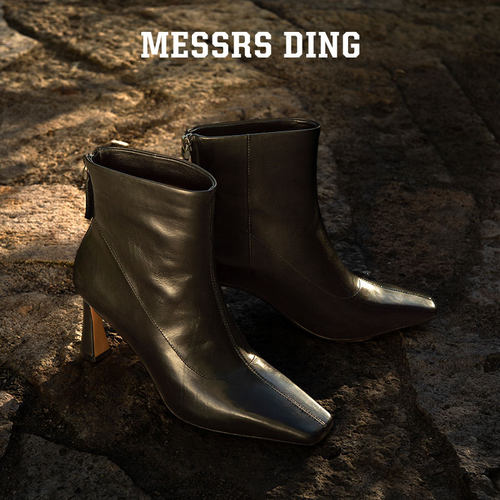[博主同款]MD女鞋·斯人·时装靴高智感胎牛秋冬高跟靴MESSRSDING - 图2