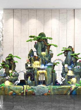 假山流水喷泉室内室外顶楼阳台庭院鱼池鱼缸瀑布造景山水景观摆件