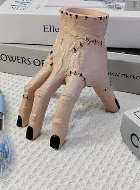 跨境创意万圣节手造型多肉绿植笔筒造型收纳多功能新款