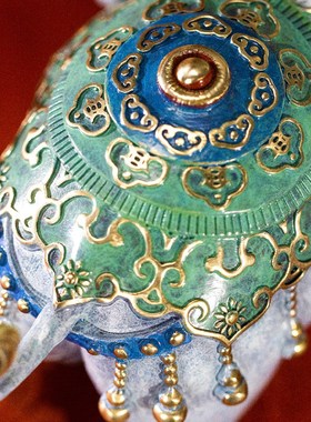 朱炳仁铜 福象升平摆件大象摆件客厅办公桌摆放玄关酒柜吸水铜象