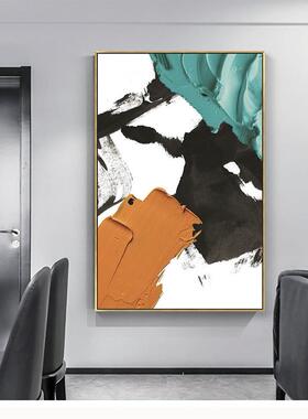 玄关装饰画现代极简主义入口大厅走廊餐厅背景壁画抽象新中国风客