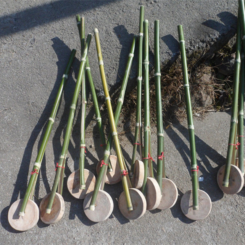 幼儿园儿童户外玩具车竹子手推车独轮推车直杆小推车安吉户外游戏 - 图3