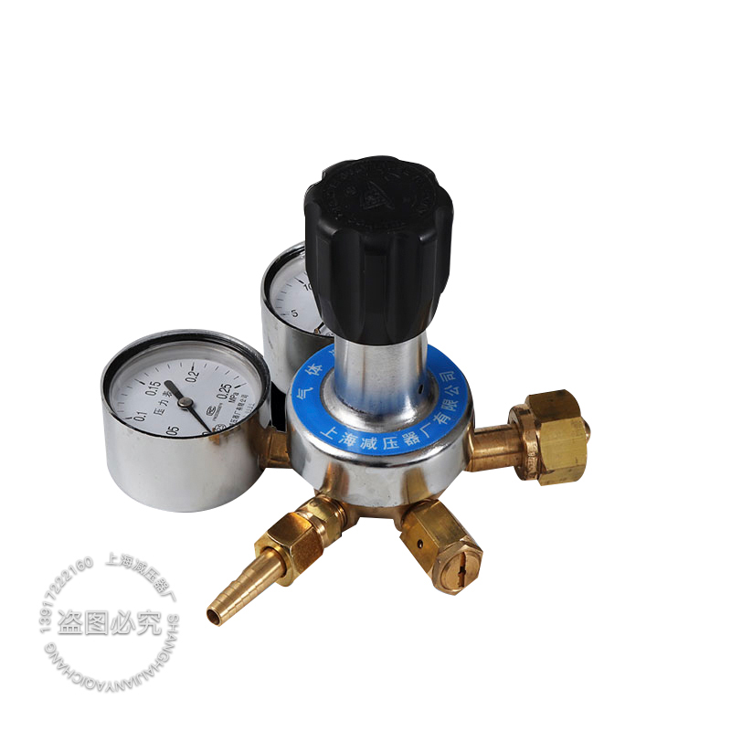 YQAr-0.25*25MPA微压氩气减压器 减压阀 上海V减压器厂压力表 - 图2