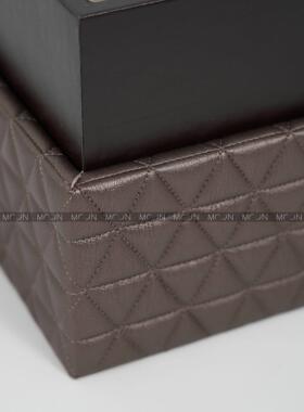 MOON慕空间样板房衣帽间收纳盒摆件提手箱家居展厅装饰品摆设道具