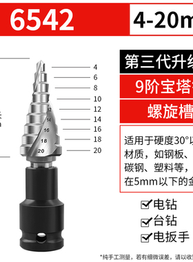 宝塔钻头不锈钢扩孔钻头金属铁板钻孔打孔专用高硬度阶梯钻头大全