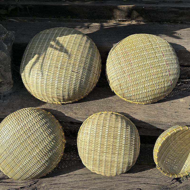 竹编簸箕馒头收纳筐竹制品水果篮家用洗菜沥水篮圆形淘米筐面包篮,淘宝优惠券,粉丝福利购,淘宝优惠卷