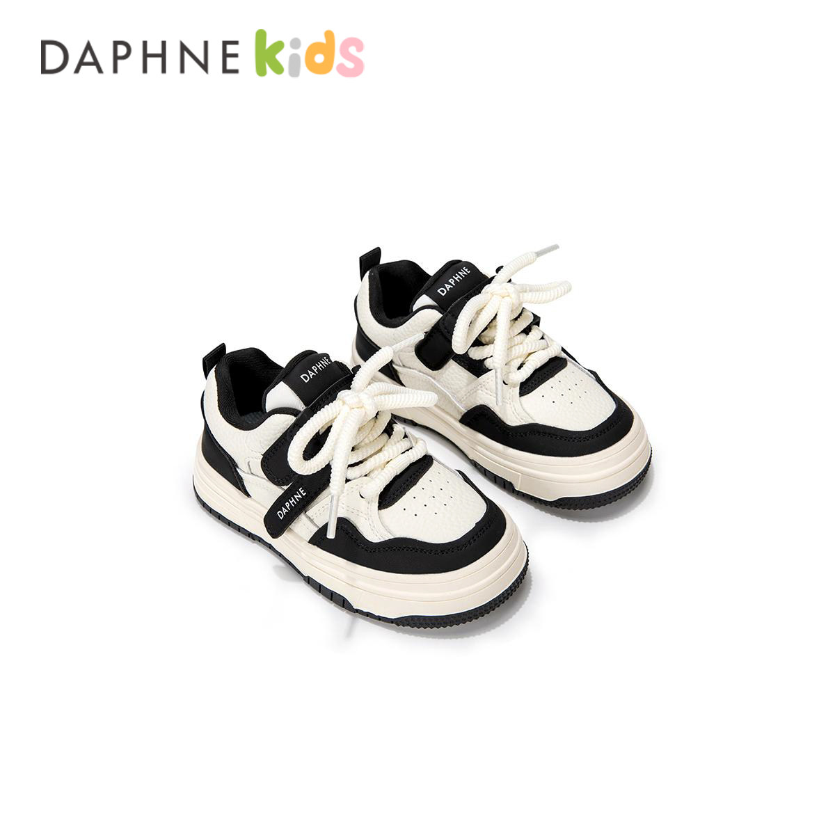 达芙妮女童鞋子儿童休闲运动鞋2025春秋季新款女孩皮面小白鞋板鞋,淘宝优惠券,粉丝福利购,淘宝优惠卷