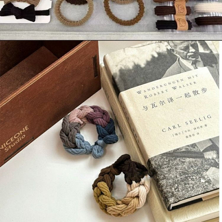 DDa137件套蝴蝶结发绳女高弹力橡皮筋扎头头绳发圈头饰xx - 图2