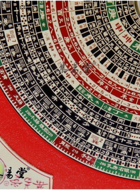 集易堂罗盘7.5英寸三元三合玄空飞星综合罗经盘玛瑙针天池罗庚盘