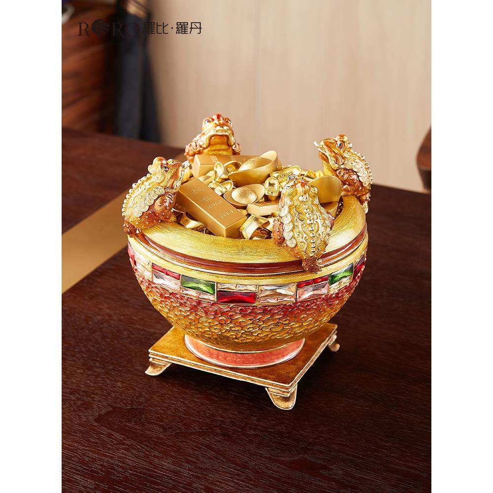 红宝石罗丹聚宝盆客厅珐琅工艺装饰存钱罐商店公司开业礼品装饰,淘宝优惠券,粉丝福利购,淘宝优惠卷