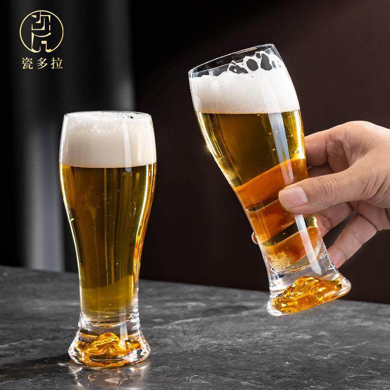 轻奢高档蓝山啤酒杯大容量ins风家用玻璃果汁杯扎啤杯酒店用水杯,淘宝优惠券,粉丝福利购,淘宝优惠卷