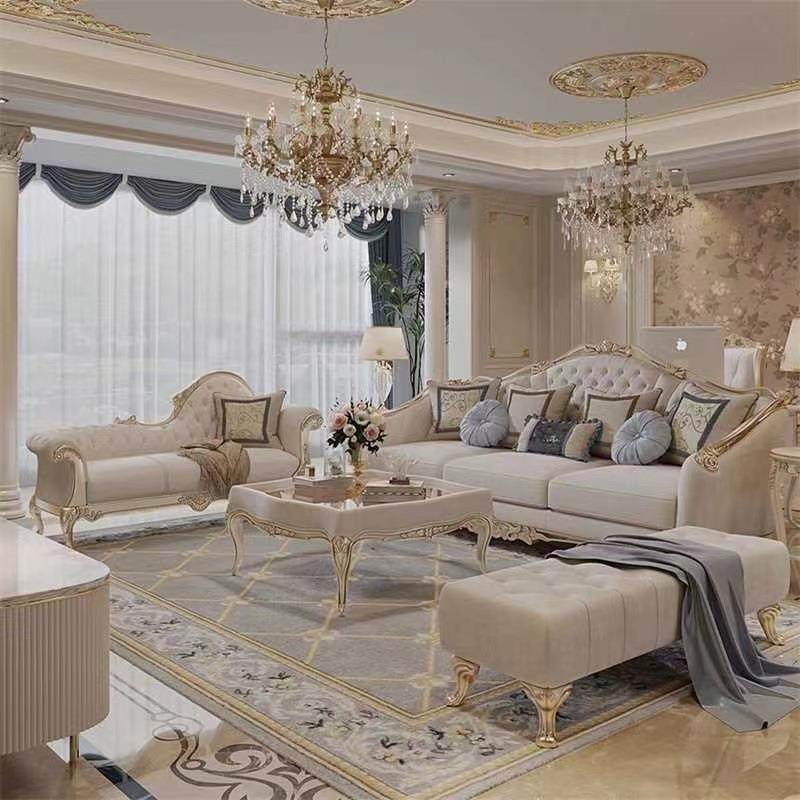 法式轻奢实木雕花客厅组合沙发新古典宫廷风别墅高档奢华成套家具,淘宝优惠券,粉丝福利购,淘宝优惠卷