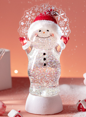 耶诞节姜饼人音乐盒飘雪水晶球儿童生日礼物女孩女童礼品桌面摆件