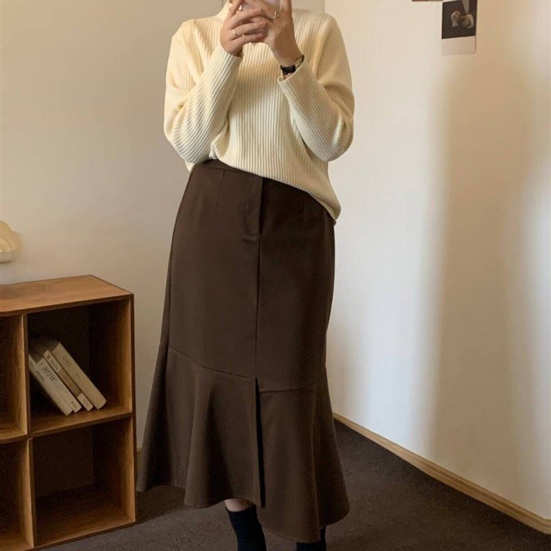 微胖的喵喵 大码梨形mm春季显瘦气质百搭高腰鱼尾半身裙子女 8312,淘宝优惠券,粉丝福利购,淘宝优惠卷