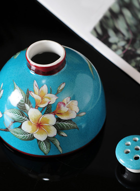 美式轻奢陶瓷家用无火香薰瓶室内装饰香薰空瓶摆件厕所藤条香薰炉