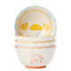Cute pet cartoon rice bowl * 4 internet celebrity styles with high appearance and cute ceramic rice bowl set household tableware bowl utensils
