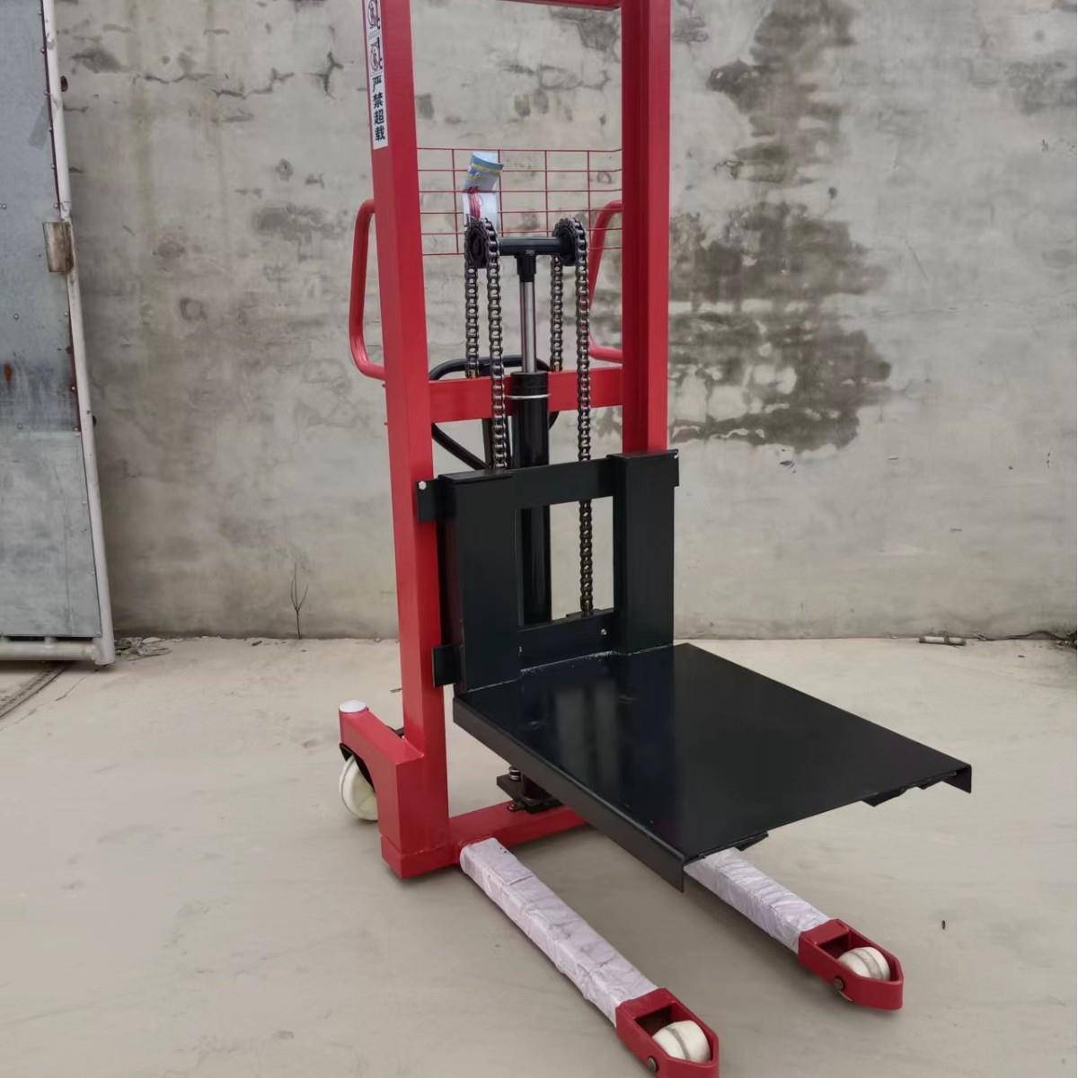 定制手动液压堆高车电动堆高车1t2t手动搬运升高车带托盘可拆解 - 图1